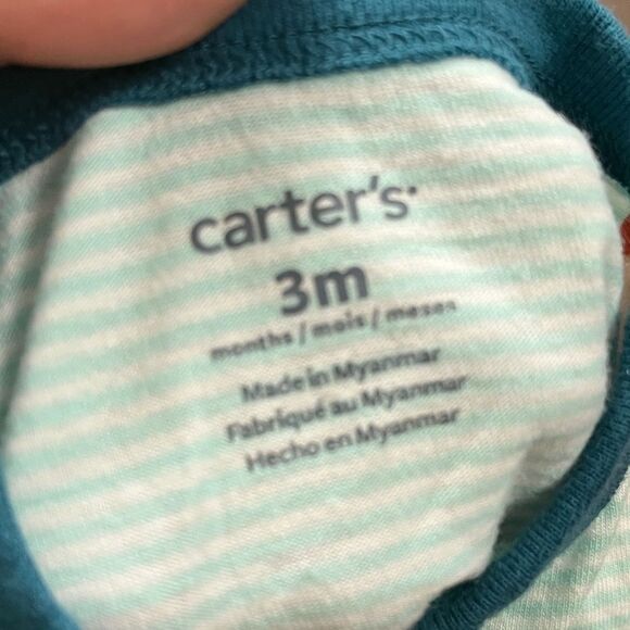 Carter’s Baby Boy Dinosaur Surfing Romper Size 3M - Picture 3 of 3